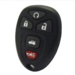 Car Keyless Entry Remote for Programming - Shown is a remote with buttons for lock, unlock, and trunk release.